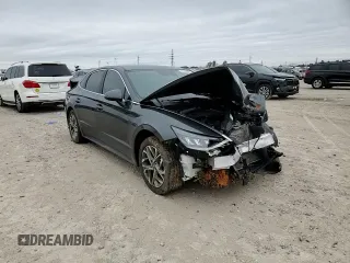 2023 Hyundai Sonata SEL with VIN KMHL64JA1PA279873, listed as a Copart auction lot 46593295 with 56,390 mi miles and Non Repairable. Bid and sale history available at DreamBid. Image 10.