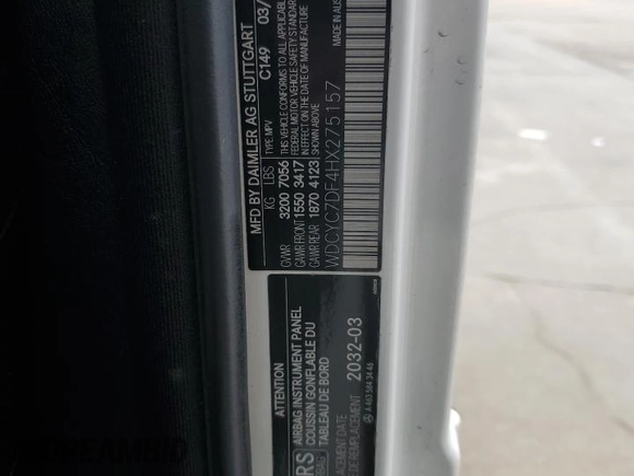 2017 Mercedes-Benz G-Class AMG G 63 with VIN WDCYC7DF4HX275157, listed as a Copart auction lot 74627084 with 0 mi miles and Salvage Title. Bid and sale history available at carsss.com. Image 14.