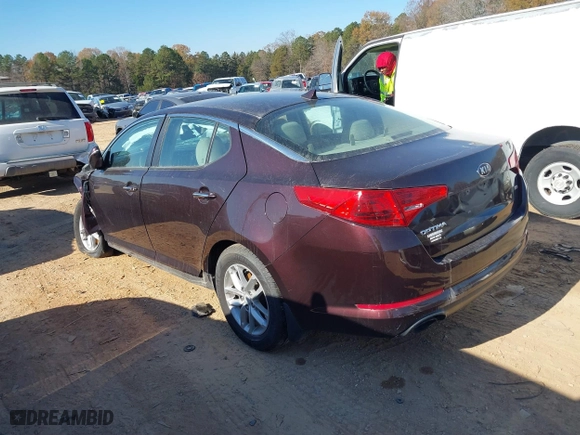 2013 Kia Optima LX with VIN 5XXGM4A74DG257866, listed as a IAAI auction lot 40975293 with 190,173 mi miles. Bid and sale history available at carsss.com. Image 3.
