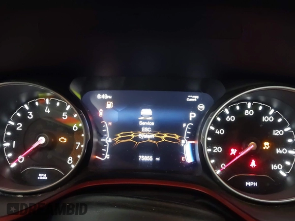 2019 Jeep Compass Trailhawk with VIN 3C4NJDDB8KT668110, listed as a IAAI auction lot 41700848 with 75,855 mi miles and . Bid and sale history available at carsss.com. Image 7.