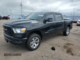 2019 Ram 1500 Big Horn with VIN 1C6SRFFT3KN877016, listed as a Copart auction lot 64251065 with 107,513 mi miles and Salvage title. Bid and sale history available at DreamBid. Image 1.