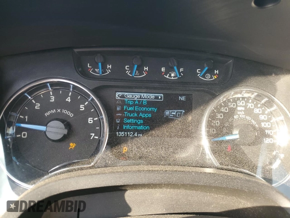 2014 Ford F-150 XL with VIN 1FTFX1CF7EKG44702, listed as a Copart auction lot 45189245 with 135,112 mi miles and Salvage Title. Bid and sale history available at carsss.com. Image 9.