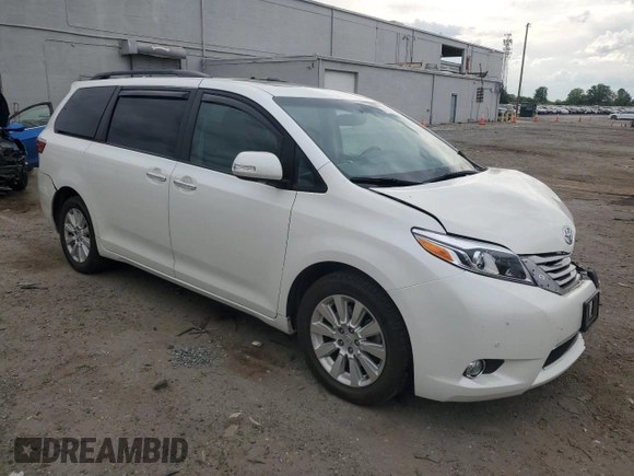 2015 Toyota Sienna Limited with VIN 5TDDK3DCXFS114465, listed as a Copart auction lot 54155605 with 105,937 mi miles and Salvage Title. Bid and sale history available at DreamBid. Image 4.