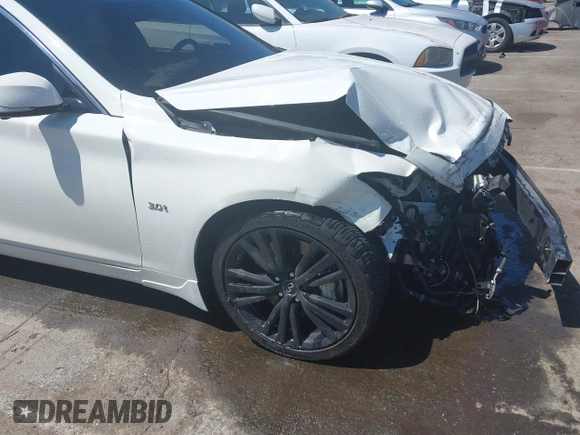 2019 Infiniti Q50 Luxe z VIN JN1EV7AP7KM513482, wystawiony jako IAAI lot #42000334 z przebiegiem 101 789 mil mil oraz . Historia ofert i sprzedaży dostępna na DreamBid. Obrazek 17.