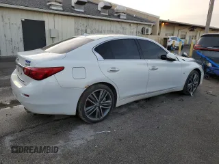 2014 Infiniti Q50 Premium with VIN JN1BV7AR4EM688491, listed as a Copart auction lot 44412415 with Not Provided miles and Salvage Title. Bid and sale history available at carsss.com. Image 3.