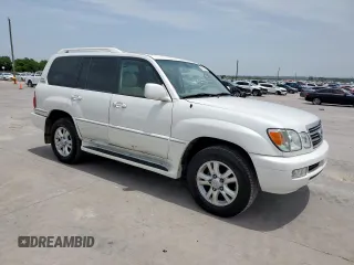 2004 Lexus LX 470 z VIN JTJHT00W743542910, wystawiony jako Copart lot #57187445 z przebiegiem 236 985 mil mil oraz Szkoda całkowita • Salvage title. Historia ofert i sprzedaży dostępna na DreamBid. Obrazek 4.