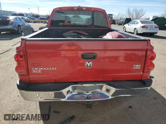 2006 Dodge Dakota SLT with VIN 1D7HW48N76S715000, listed as a Copart auction lot 87466974 with 155,484 mi miles and Salvage Title. Bid and sale history available at DreamBid. Image 6.