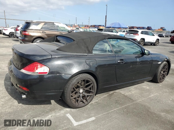 2005 BMW 6 Series 645Ci with VIN WBAEK73455B328546, listed as a Copart auction lot 54696625 with 121,804 mi miles and Salvage Title. Bid and sale history available at carsss.com. Image 3.