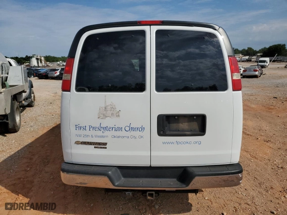 2012 Chevrolet Express Passenger 1LT with VIN 1GAZG1FG4C1190180, listed as a Copart auction lot 60436354 with 58,412 mi miles and Salvage Title. Bid and sale history available at carsss.com. Image 6.