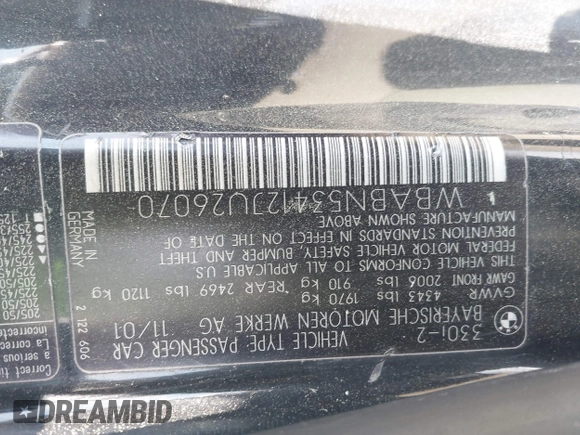 2002 BMW 3 Series 330Ci with VIN WBABN53412JU26070, listed as a IAAI auction lot 41792166 with 280,717 mi miles and . Bid and sale history available at DreamBid. Image 9.