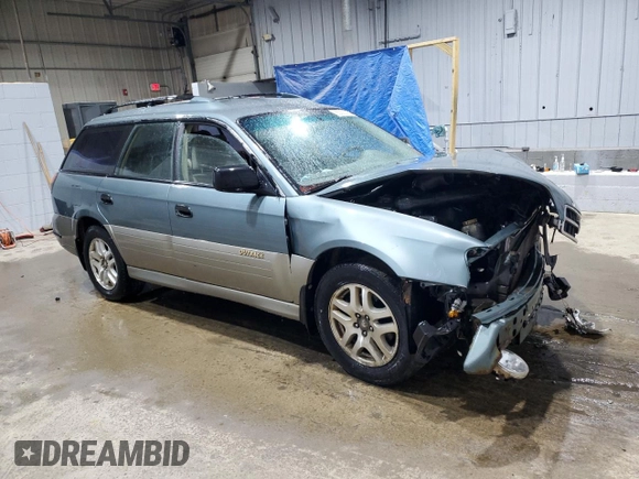 2002 Subaru Legacy Outback with VIN 4S3BH675227661304, listed as a Copart auction lot 55293225 with Not provided miles and Salvage title. Bid and sale history available at DreamBid. Image 4.