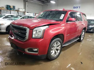 2015 GMC Yukon SLT with VIN 1GKS2BKC3FR619254, listed as a Copart auction lot 48015895 with 187,073 mi miles and Salvage Title. Bid and sale history available at carsss.com. Image 1.