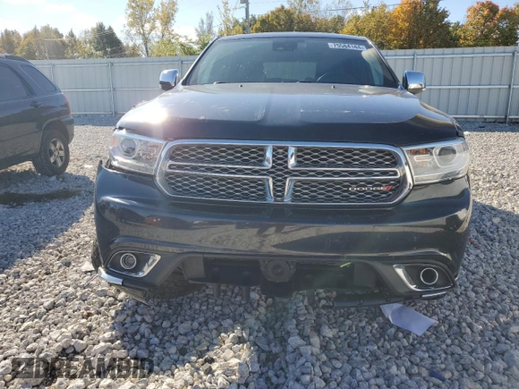 2016 Dodge Durango Citadel Anodized Platinum with VIN 1C4SDJETXGC402123, listed as a Copart auction lot 75584144 with 111,333 mi miles and Clean title. Bid and sale history available at DreamBid. Image 5.