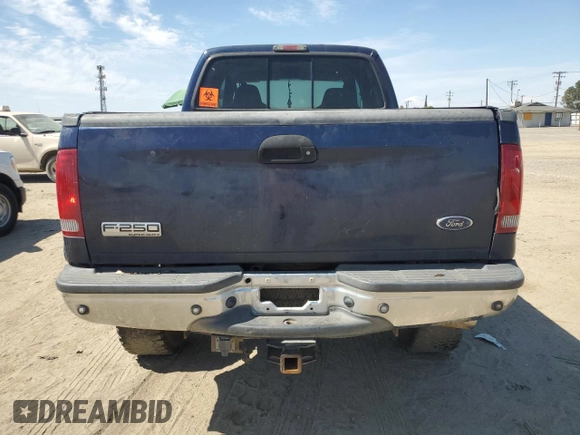 2006 Ford F-250 XL with VIN 1FTSW21P76EC57862, listed as a Copart auction lot 62905515 with 218,060 mi miles and Salvage title. Bid and sale history available at DreamBid. Image 6.