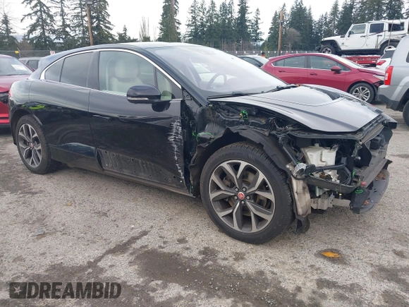 2019 Jaguar I-Pace HSE with VIN SADHD2S11K1F75415, listed as a IAAI auction lot 41037733 with 58,573 mi miles and . Bid and sale history available at DreamBid. Image 1.