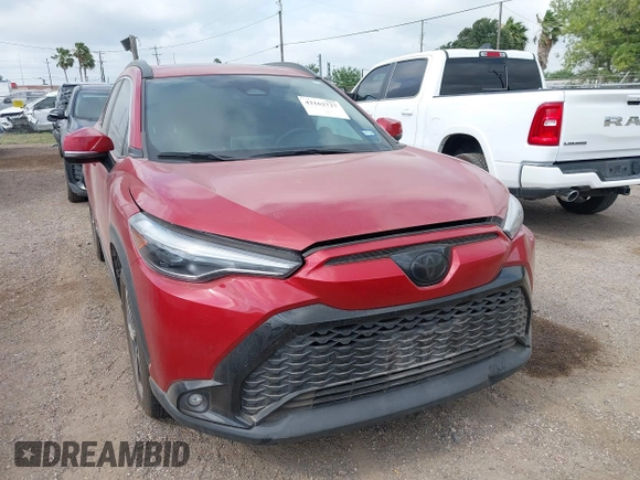 2023 Toyota Corolla Cross Hybrid S with VIN 7MUFBABG1PV005094, listed as a IAAI auction lot 42162727 with Not provided miles and . Bid and sale history available at DreamBid. Image 1.