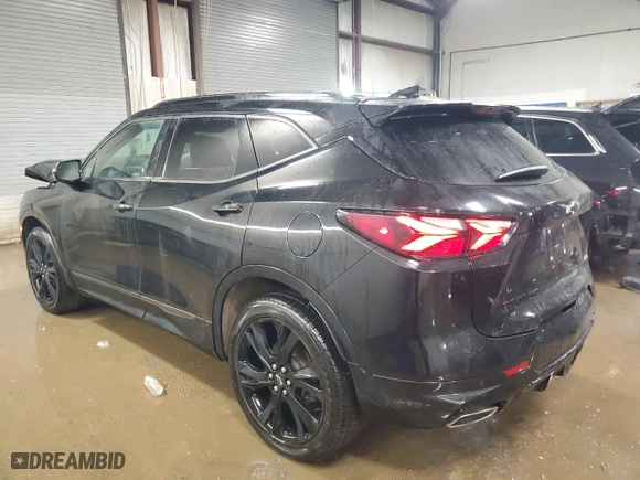 2019 Chevrolet Blazer RS with VIN 3GNKBJRS2KS675252, listed as a Copart auction lot 48068225 with 63,357 mi miles and Salvage Title. Bid and sale history available at carsss.com. Image 2.