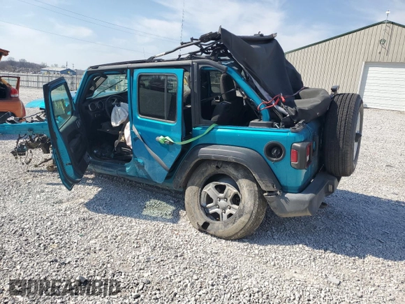 2020 Jeep Wrangler Unlimited Sport S with VIN 1C4HJXDN9LW232595, listed as a Copart auction lot 48802085 with Not provided miles and Non repairable. Bid and sale history available at DreamBid. Image 2.