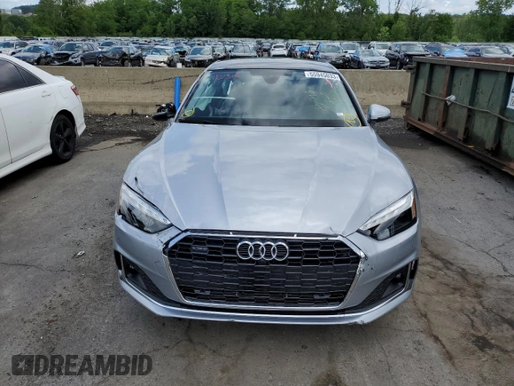 2023 Audi A5 Sportback Premium Plus with VIN WAUCBCF51PA045350, listed as a Copart auction lot 55945033 with 0 mi miles and Non Repairable. Bid and sale history available at carsss.com. Image 5.