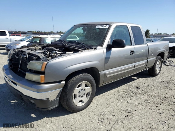 2006 Chevrolet Silverado 1500 LS with VIN 1GCEC19X66Z108114, listed as a Copart auction lot 72790544 with 0 mi miles and Salvage Title. Bid and sale history available at carsss.com. Image 1.