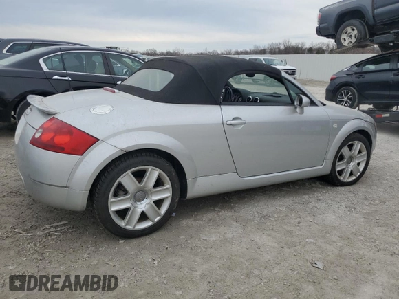 2005 Audi TT with VIN TRUTC28N551003385, listed as a Copart auction lot 47131125 with 102,278 mi miles and Salvage title. Bid and sale history available at DreamBid. Image 3.