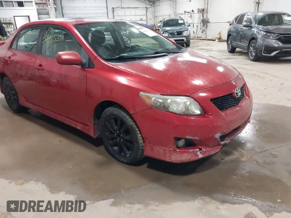 2009 Toyota Corolla with VIN 2T1BU40E29C174283, listed as a IAAI auction lot 41885358 with 194,095 mi miles. Bid and sale history available at carsss.com. Image 1.