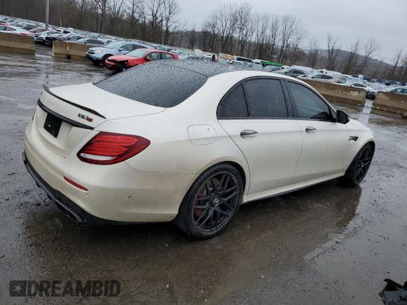 2018 Mercedes-Benz E-Class AMG E 63 S with VIN WDDZF8KB8JA251675, listed as a Copart auction lot 49253844 with 0 mi miles and Salvage Title. Bid and sale history available at carsss.com. Image 3.