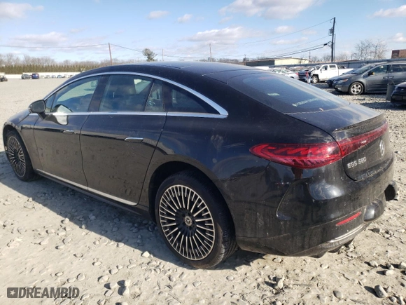 2022 Mercedes-Benz EQS with VIN W1KCG4EB6NA017564, listed as a Copart auction lot 88062965 with NaN miles and Salvage Title. Bid and sale history available at carsss.com. Image 2.