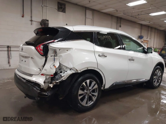 2015 Nissan Murano S with VIN 5N1AZ2MG6FN257877, listed as a IAAI auction lot 41699818 with 76,025 mi miles. Bid and sale history available at carsss.com. Image 6.