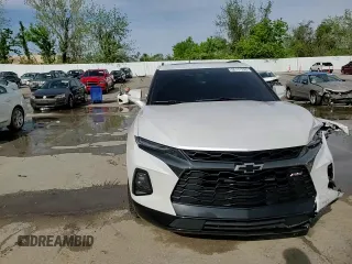 2021 Chevrolet Blazer RS with VIN 3GNKBKRS3MS548714, listed as a Copart auction lot 55111335 with 49,938 mi miles and Salvage title. Bid and sale history available at DreamBid. Image 14.