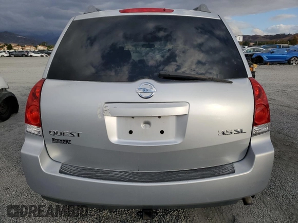 2004 Nissan Quest SE with VIN 5N1BV28U94N325571, listed as a Copart auction lot 80979264 with 0 mi miles and Clean Title. Bid and sale history available at carsss.com. Image 6.