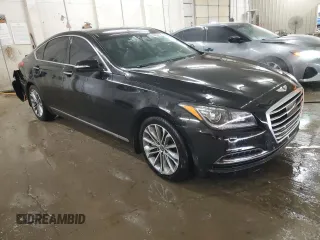 2015 Hyundai Genesis 3.8L with VIN KMHGN4JEXFU086268, listed as a Copart auction lot 53620125 with 111,138 mi miles and Salvage Title. Bid and sale history available at carsss.com. Image 4.