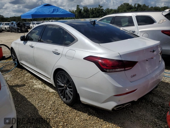 2019 Genesis G80 3.3T Sport with VIN KMTFN4JB4KU326352, listed as a Copart auction lot 74028734 with 0 mi miles and Salvage Title. Bid and sale history available at carsss.com. Image 2.