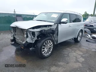 2016 Infiniti QX80 z VIN JN8AZ2NC0G9403107, wystawiony jako IAAI lot #42232384 z przebiegiem 98 763 mil mil oraz . Historia ofert i sprzedaży dostępna na DreamBid. Obrazek 2.