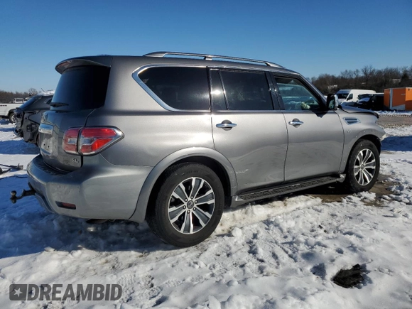 2020 Nissan Armada SL with VIN JN8AY2NC1LX519120, listed as a Copart auction lot 87589765 with 0 mi miles and Salvage Title. Bid and sale history available at carsss.com. Image 3.