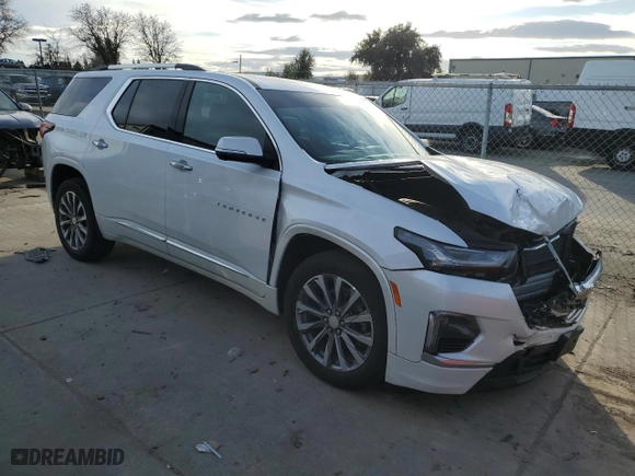 2022 Chevrolet Traverse Premier with VIN 1GNEVKKW9NJ125026, listed as a Copart auction lot 46360055 with 50,505 mi miles and Salvage Title. Bid and sale history available at carsss.com. Image 4.