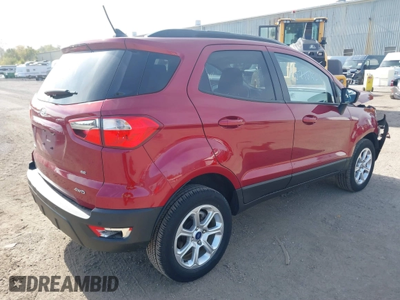 2020 Ford EcoSport SE with VIN MAJ6S3GL5LC324432, listed as a IAAI auction lot 40716421 with 25,545 mi miles and . Bid and sale history available at carsss.com. Image 4.