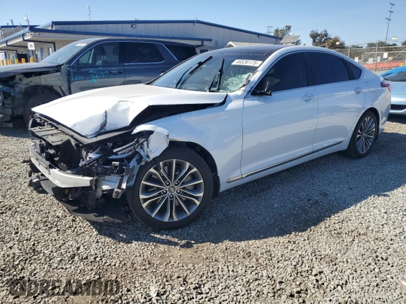 2015 Hyundai Genesis 3.8L with VIN KMHGN4JE2FU079041, listed as a Copart auction lot 46536175 with 109,551 mi miles and Salvage Title. Bid and sale history available at DreamBid. Image 1.