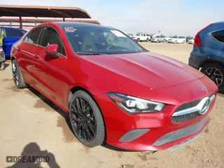 2020 Mercedes-Benz CLA with VIN W1K5J4GB7LN104502, listed as a IAAI auction lot 41423464 with 74,506 mi miles. Bid and sale history available at carsss.com. Image 1.