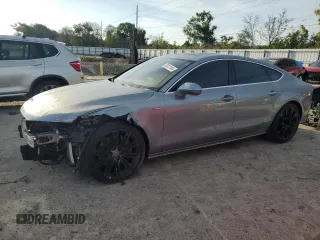 2015 Audi A7 3.0 Premium Plus with VIN WAUWGAFC4FN005742, listed as a Copart auction lot 58813164 with 115,296 mi miles and Salvage Title. Bid and sale history available at carsss.com. Image 1.