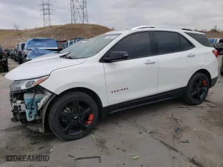 2020 Chevrolet Equinox Premier with VIN 2GNAXYEX6L6211663, listed as a Copart auction lot 44383915 with 123,183 mi miles and Salvage Title. Bid and sale history available at carsss.com. Image 1.