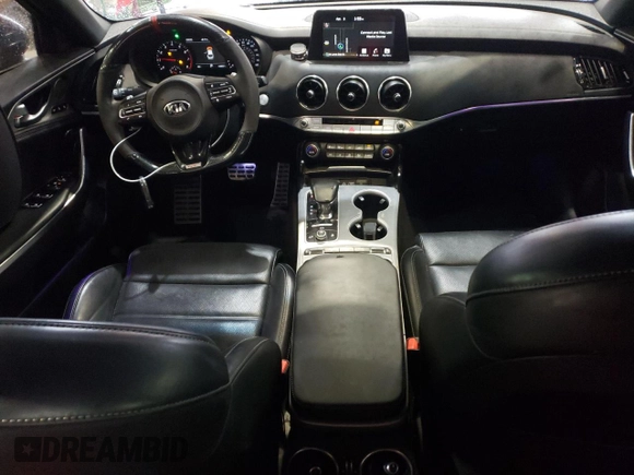 2018 Kia Stinger GT2 with VIN KNAE55LC7J6011762, listed as a Copart auction lot 51837305 with 63,897 mi miles and Salvage Title. Bid and sale history available at carsss.com. Image 8.