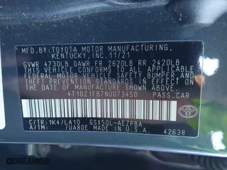2022 Toyota Avalon Limited with VIN 4T1DZ1FB7NU073450, listed as a IAAI auction lot 41607582 with 43,664 mi miles. Bid and sale history available at carsss.com. Image 9.