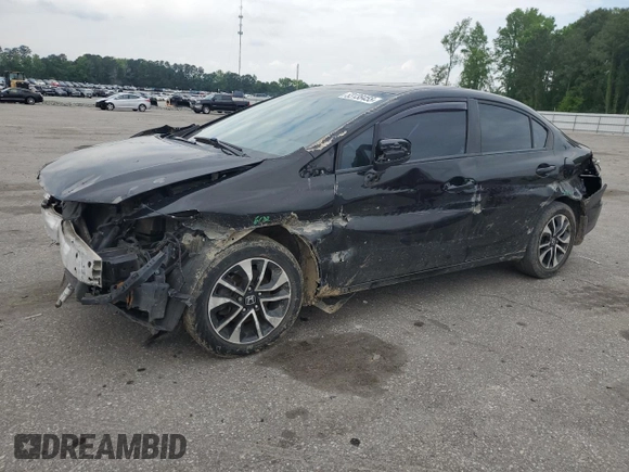 2015 Honda Civic EX with VIN 19XFB2F8XFE015585, listed as a Copart auction lot 53138455 with 127,651 mi miles and Salvage Title. Bid and sale history available at DreamBid. Image 1.