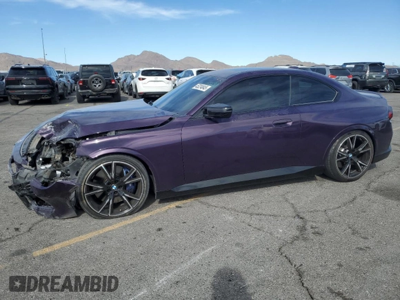 2022 BMW 2 Series M240i xDrive with VIN 3MW53CM0XN8C61591, listed as a Copart auction lot 45224845 with 24,015 mi miles and Salvage title. Bid and sale history available at DreamBid. Image 1.