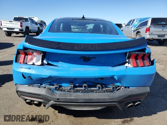 2024 Ford Mustang EcoBoost with VIN 1FA6P8TH3R5135243, listed as a Copart auction lot 48331635 with 9,660 mi miles and Salvage Title. Bid and sale history available at carsss.com. Image 6.