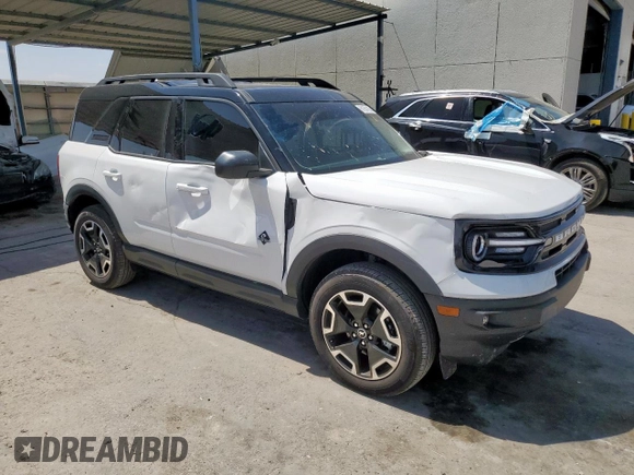 2024 Ford Bronco Sport Outer Banks with VIN 3FMCR9C67RRE78710, listed as a Copart auction lot 61054165 with 13,005 mi miles and Salvage title. Bid and sale history available at DreamBid. Image 4.