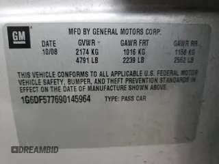 2009 Cadillac CTS RWD w/1SA with VIN 1G6DF577690145964, listed as a Copart auction lot 74073064 with 103,788 mi miles and Salvage Title. Bid and sale history available at carsss.com. Image 12.