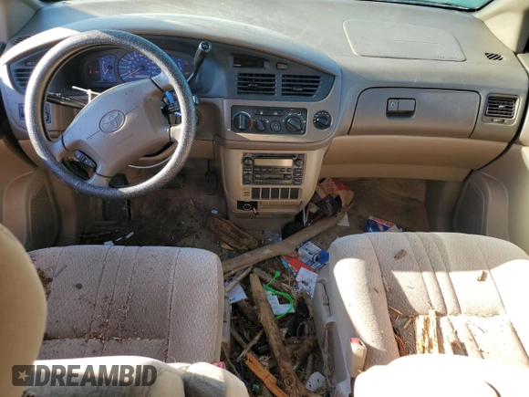 2001 Toyota Sienna CE with VIN 4T3ZF19C41U392115, listed as a Copart auction lot 43378475 with 152,438 mi miles and Salvage Title. Bid and sale history available at carsss.com. Image 8.