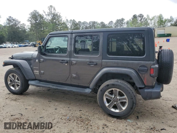 2020 Jeep Wrangler Unlimited Sahara with VIN 1C4HJXEN2LW149623, listed as a Copart auction lot 50906705 with 71,919 mi miles and Salvage title. Bid and sale history available at DreamBid. Image 2.